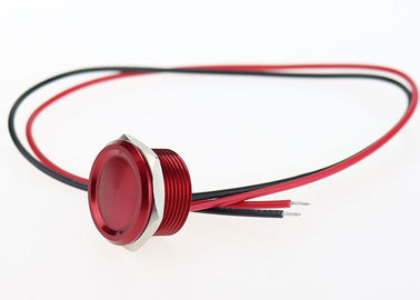 Kein Lampen-piezo Berührungsschalter, 19mm Drucktastenschalter-Aluminiumkörper rotes Shell
