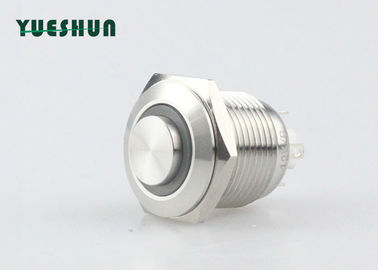 12 des Volt-LED Platten-Berg-hoher Kopf Ring Type Edelstahl-des Drucktastenschalter-16mm