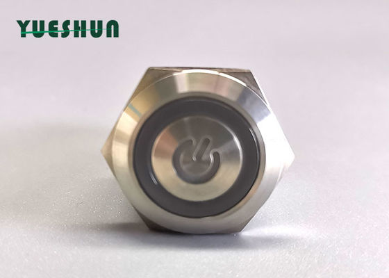 Aluminium-5A vandalen-Drucktastenschalter des Ring-LED 22mm Anti