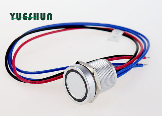 Qualität  12V 24V LED Illuminated Piezo Touch Switch , 19mm Switch Push Button Momentary Fabrik