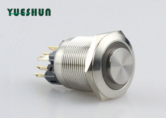 Qualität  Ring Type LED Latching Push Button Switch , 25mm / 22mm Push Button Switch Fabrik