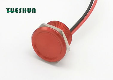 Kein Lampen-piezo Berührungsschalter, 19mm Drucktastenschalter-Aluminiumkörper rotes Shell