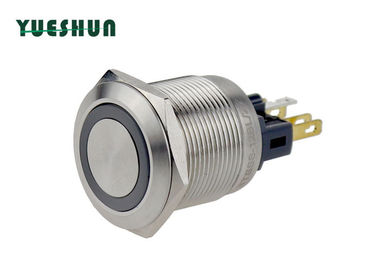 Antivandalen-Metallmomentandrucktastenschalter 22mm Ring Symbol LED 5A 250V Wechselstrom