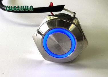 Edelstahl-Drucktastenschalter LED belichtete, Drucktastenschalter 1NO LED Metall