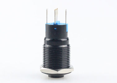 Aluminiummetalldrucktastenschalter blauer roter Dot Type LED beleuchtete 1NO 1NC