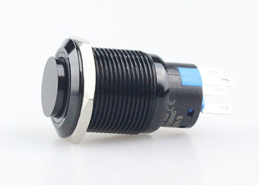 Schwarzer Aluminiumring LED des drucktastenschalter-110V 220V belichtete Momentan