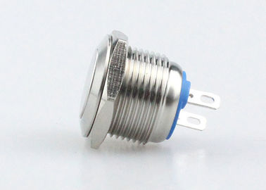 Metallmomentannormalerweise offener Drucktastenschalter IP67 16MM 2 Pin Terminal