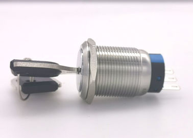 19mm veranschlagte Antivandalen-Drucktastenschalter, der 2 Positions-Schlüssel-Drehschalter IP67