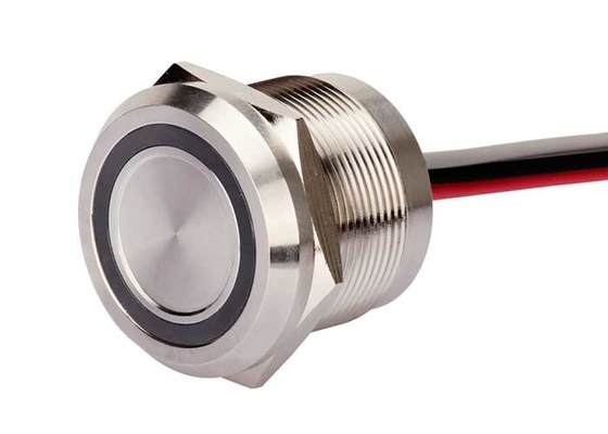 19mm 1NO Momentan-Ring Illuminated wasserdichter piezo Siegelschalter IP 68